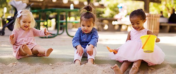 Young children in sandbox