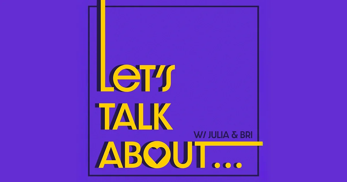 "Let's Talk About" podcast logo