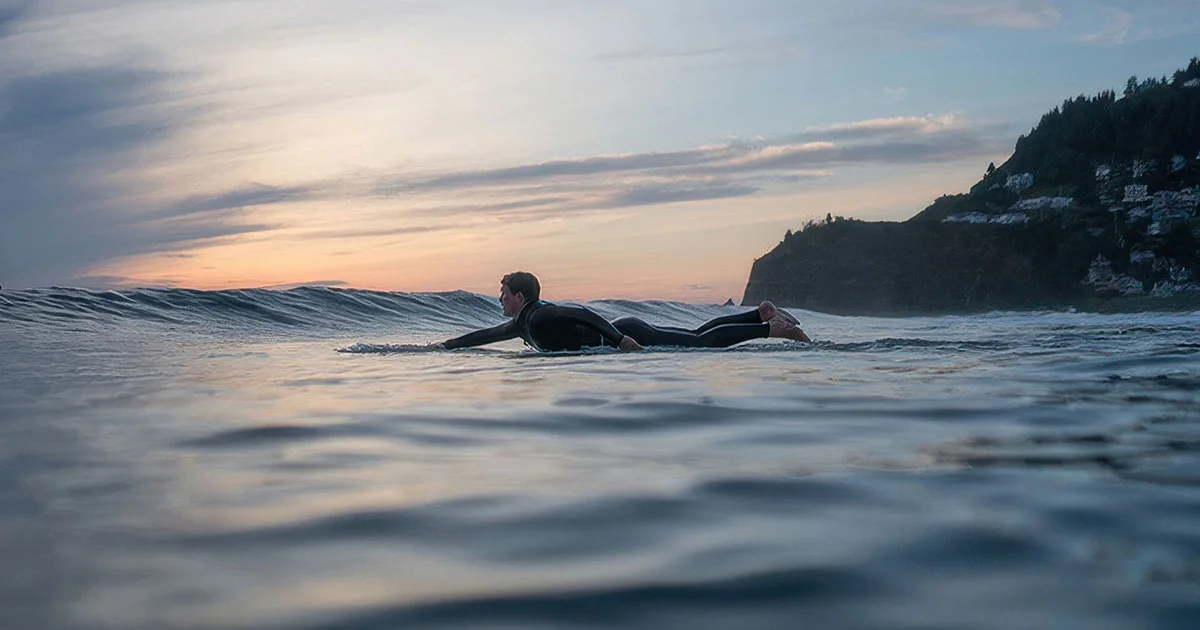 Logan Weeks surfing