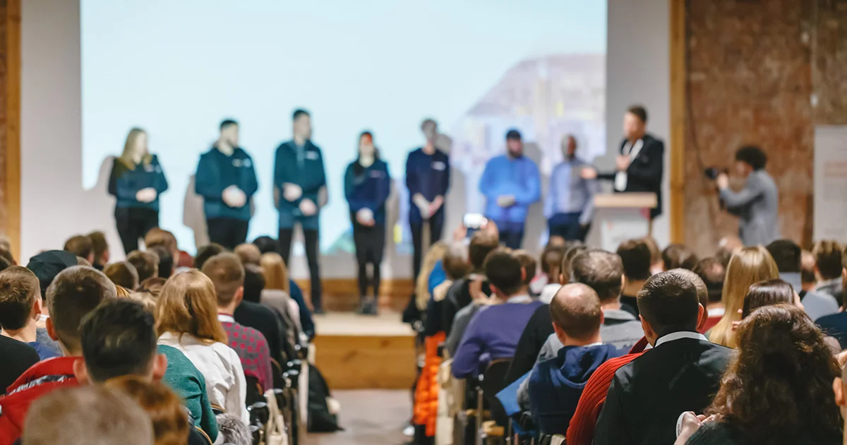 group of people on a stage