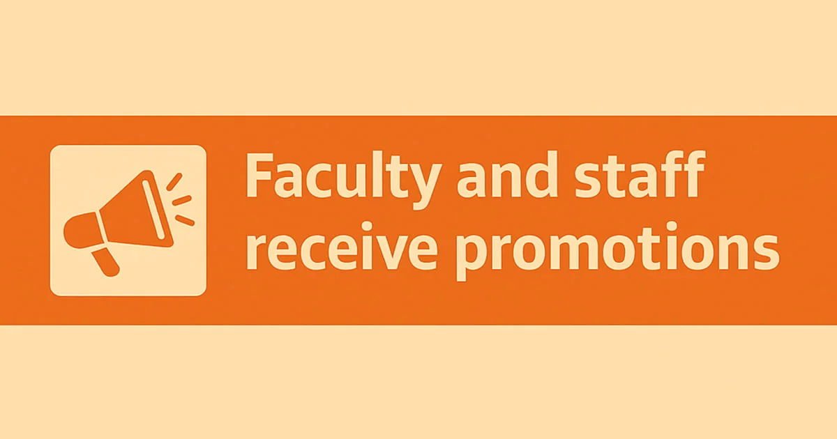 Orange and cream-colored announcement banner with a megaphone icon